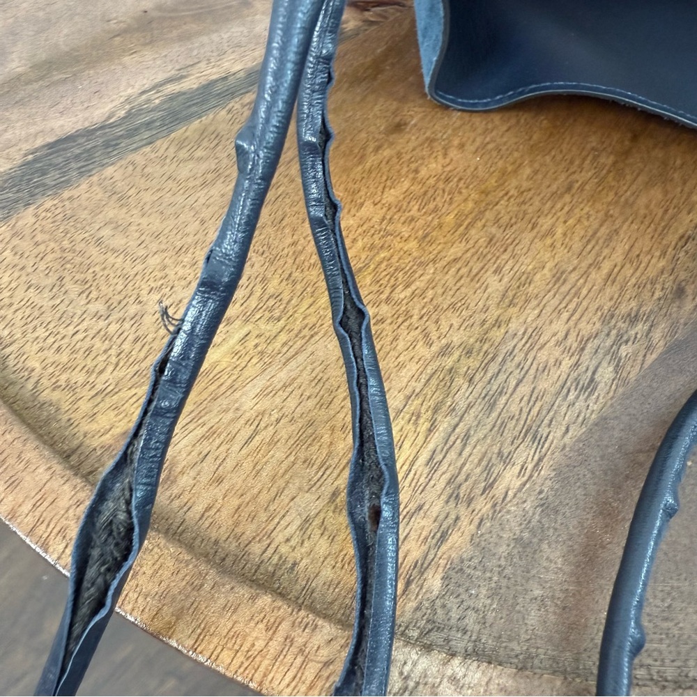 KHAITE The Mini Lotus Drawstring Bag in Midnight Suede - Picture 14 of 16